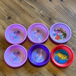 Sesame Street Pink and Red Character Bowls